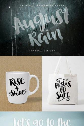 Brush font - August Rain