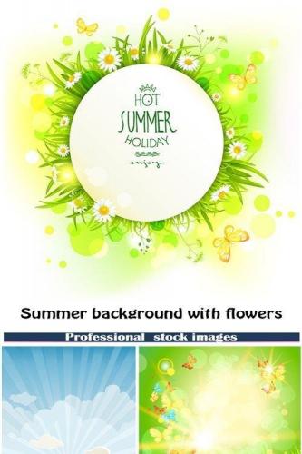 Summer background with flowers