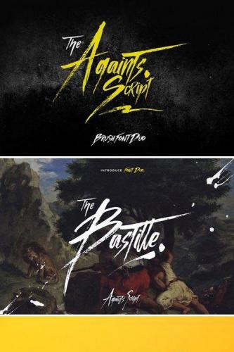 Againts Script Font Duo