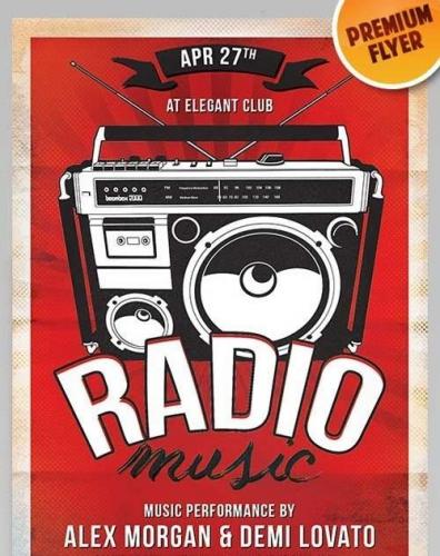 Retro Music Radio V1 Flyer PSD Template + Facebook Cover