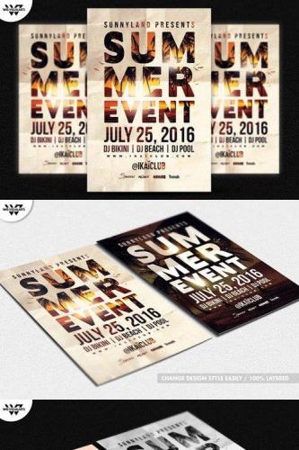 SUMMER BEACH EVENT Flyer Template 611220