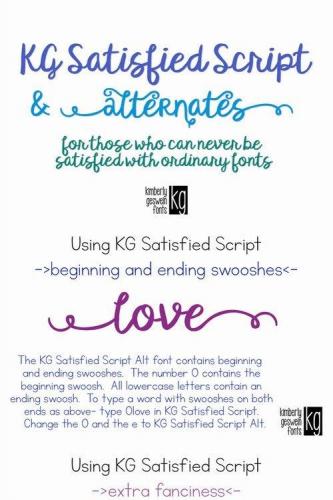 KG Satisfied Script Font