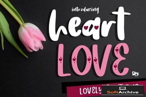  Heart Love - Crafty Lovely Font Duo 