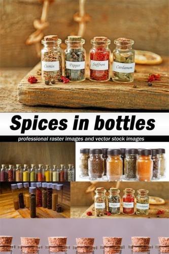 Spices in bottles