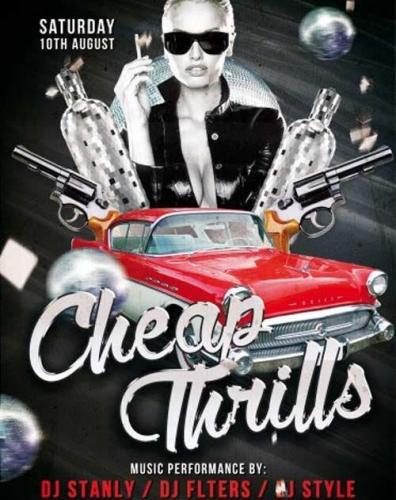 Cheap Thrills Party PSD Flyer Template