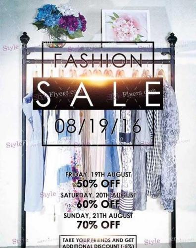 Fashion Sale PSD Flyer Template