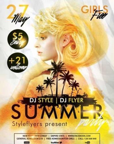 Summer Party V11 PSD Flyer Template