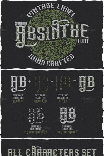 Strange Absinthe label typeface
