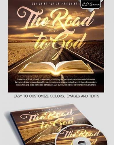 The road to God CD Cover PSD Template