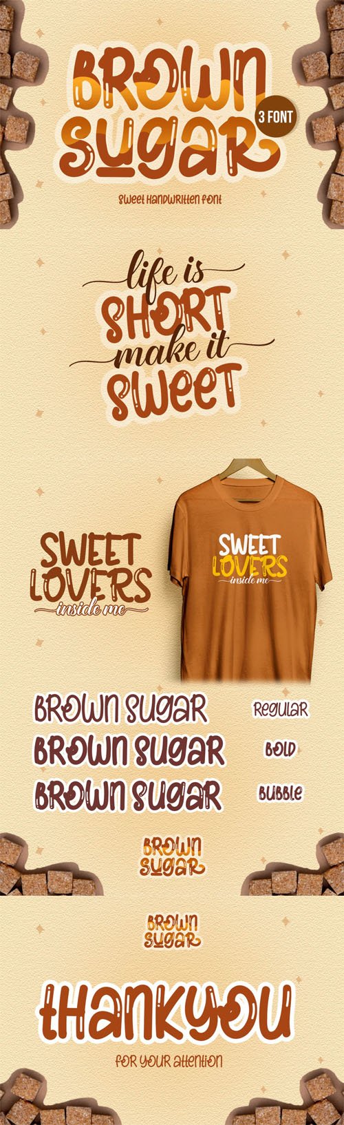 Brown Sugar - Sweet Handwritten Font [2-Weights]