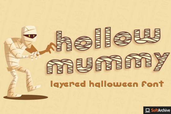 Hollow Mummy   Halloween Font