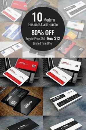 10 Modern Business Card Bundle