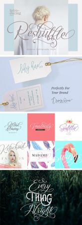 Reshuffle   Modern Calligraphy Style Font
