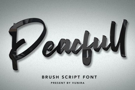 Peacfull | Brush Script Font