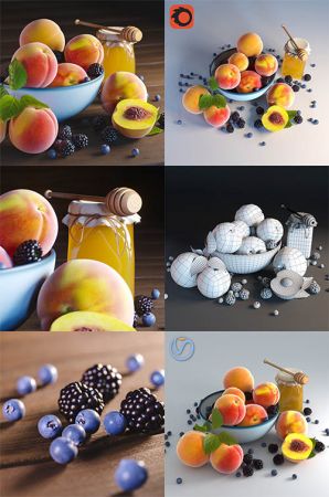 Peaches 3d Models (Vray, Corona)
