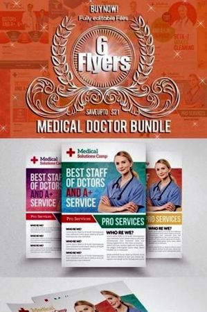 6 Medical Doctor Flyers Bundle