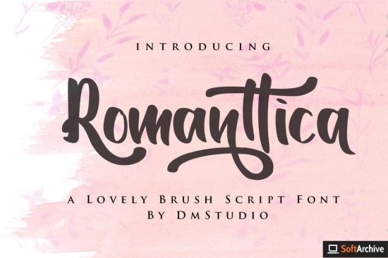 Romanttica   Modern Script Brush Font