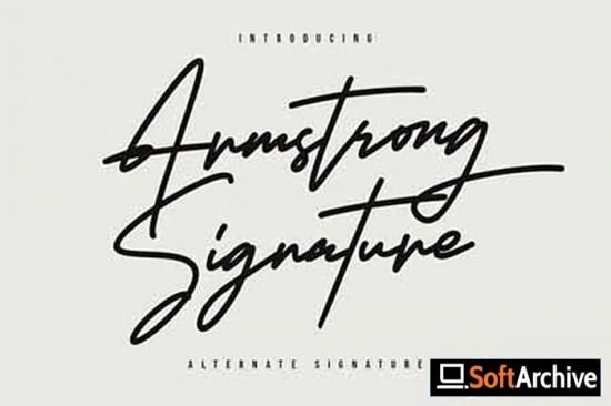 Creativemarket Armstrong Signature Font 5284663