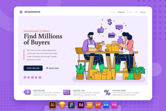 Landing Page V.22 Ecommerce   Sell Homemade Craft