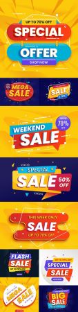 Sale and special offer banner template design