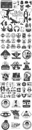 Vintage antique emblems and logos with text design 7