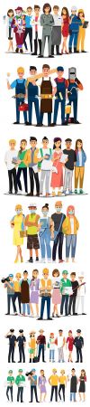 People of different professions and lifestyle flat design 11