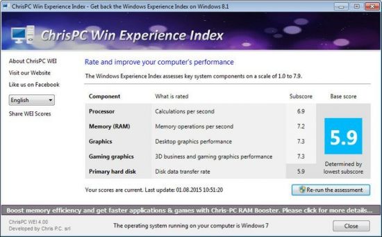 instal the new for android ChrisPC Win Experience Index 7.22.06
