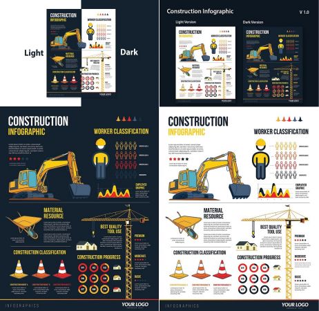Infographic Elements for Construction Building