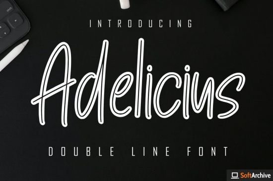 Adelicius Double Line Font
