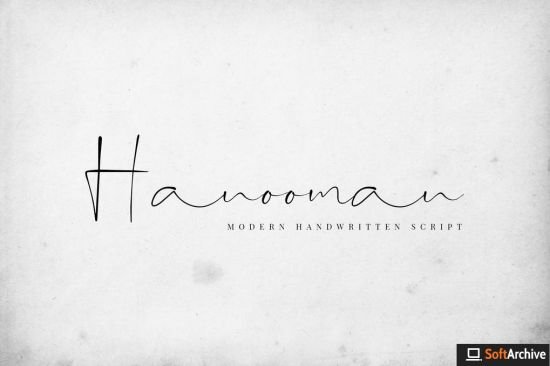 Hanooman   Modern Handwritten Font
