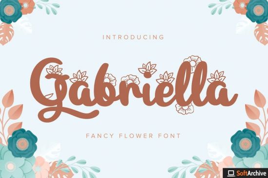 Gabriella | Fancy Flower Font
