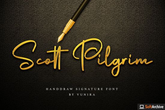 Scott Pilgrim | Handdraw Signature Font