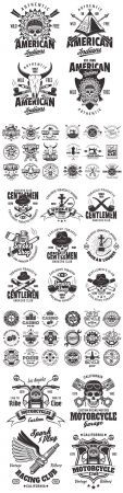 Vintage emblems and logos with text design black design 2