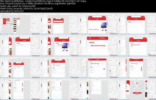 Skillshare - Create Food Delivery App In Adobe XD 2020 Part 2