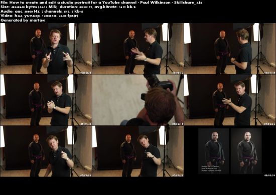 How to create and edit a studio portrait for a YouTube channel 