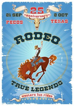 Rodeo retro poster