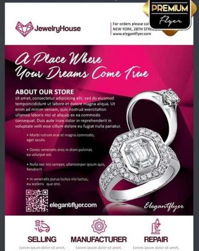 Jewelry House Flyer PSD Template + Facebook Cover