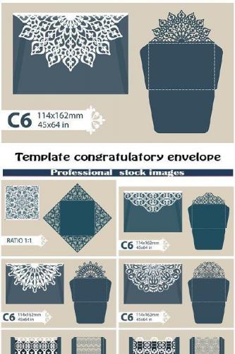 Template congratulatory envelope
