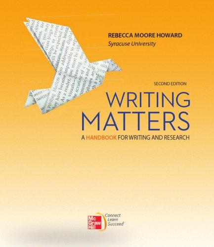 Writing Matters: A Handbook for Writing and Research, 2nd edition
