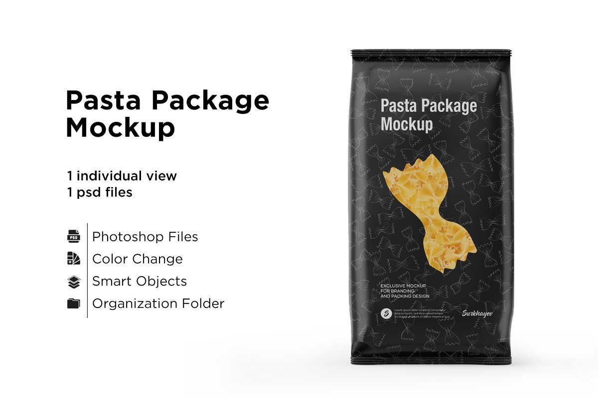 Download Download CreativeMarket - Pasta Package Mockup 5436838 - SoftArchive