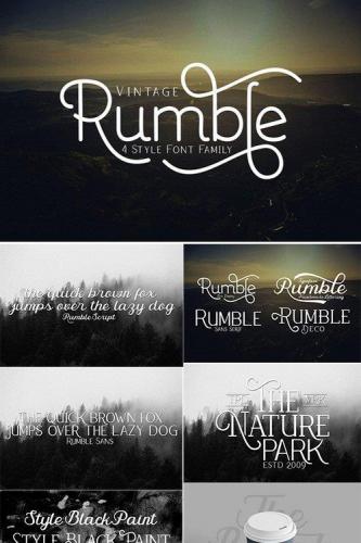 Rumble 4 Font Family 786945