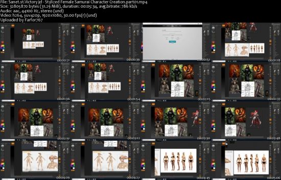 Victory 3D - Stylized Female Samurai Character Creation