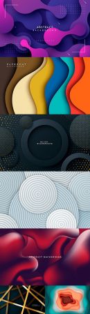 Color abstract dynamic form design background