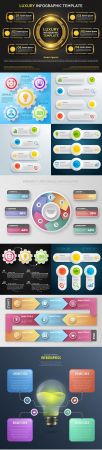 Business infographics options elements collection 155