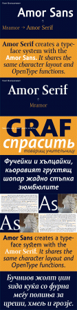 Amor Sans & Serif font family