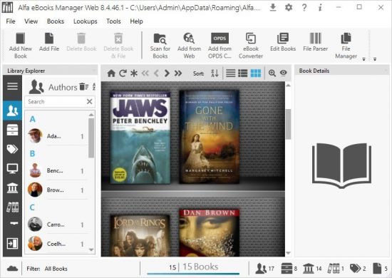 download the last version for windows Alfa eBooks Manager Pro 8.6.14.1