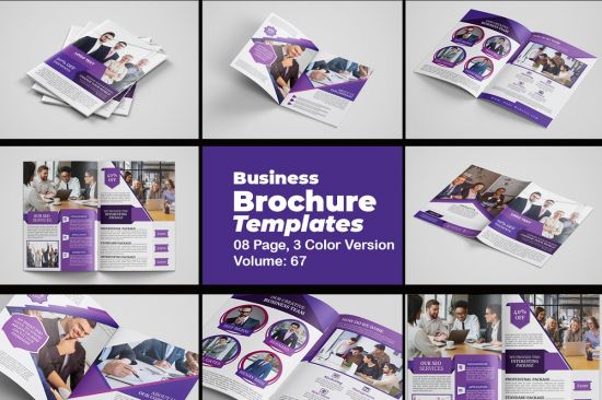 CreativeMarket   Corporate Business Brochure Template 4522308