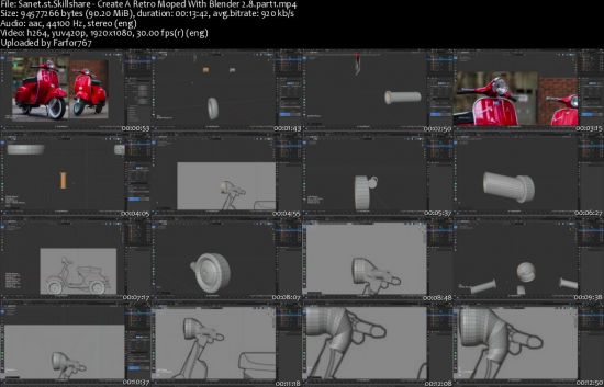 Skillshare – Create A Retro Moped With Blender 2.8