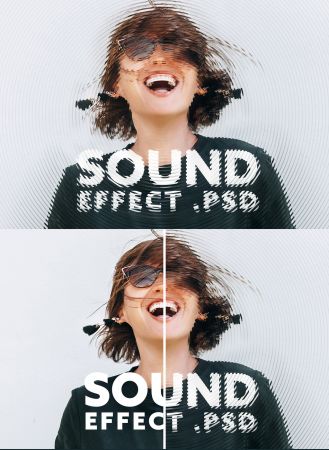 DesignOptimal Sound Waves Effect Mockup 373579434