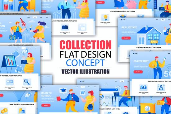 Collection Landing Page Template whith People